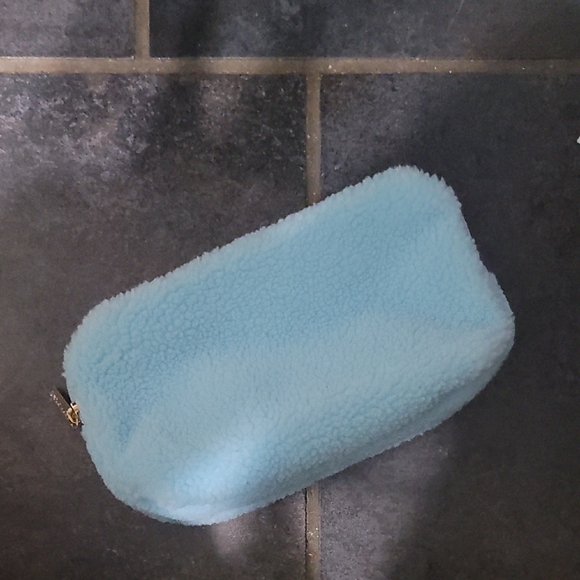 Sephora Handbags - NWOT Sephora Blue Fleece Pouch Or Cosmetic Bag